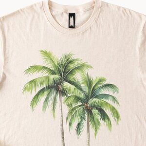 Palm Tree Graphic Tee – Tropical Coconut Island Summer Aesthetic T-Shirt